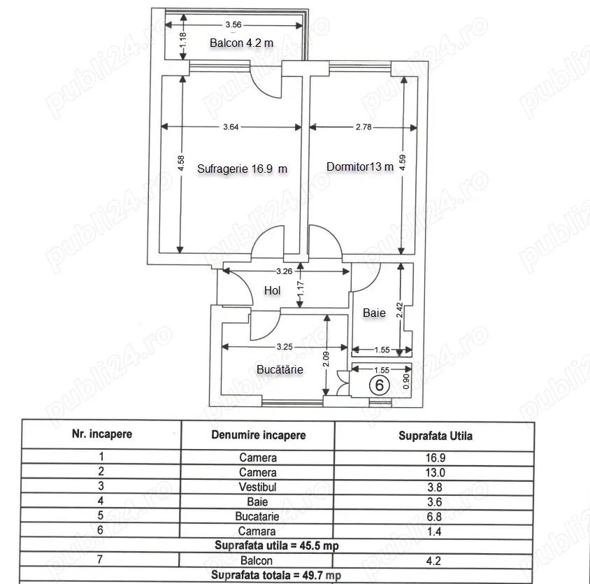 Apartament decomandat cu 2 camere si balcon in bloc reabilitat Tractorul Apartament decomandat cu 2 camere si balcon in bloc reabilitat Tractorul