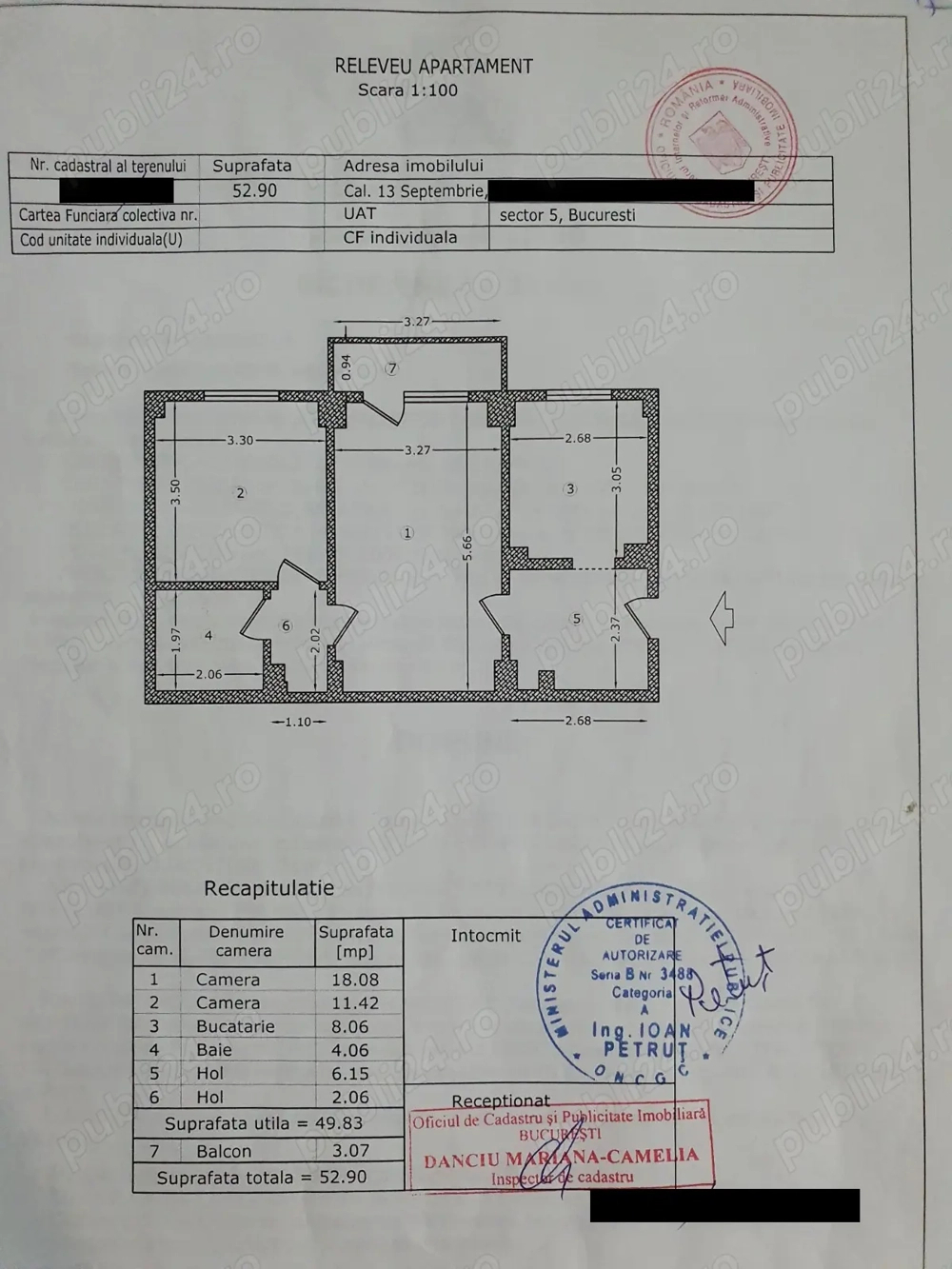 Vanzare ap. 2 camere 13 Septembrie 53mp Vanzare ap. 2 camere 13 Septembrie 53mp